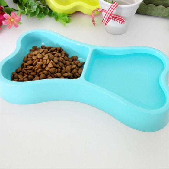 Plastic Small double pet feeding bowl