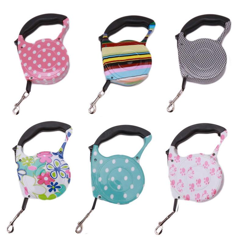 5 M Pet Collars Rope Retractable Dog Leash Extending Puppy Walking Leads Training Cats dogs Home Travel necessary Pets Supplies