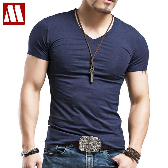 cotton v neck short sleeve t shirt