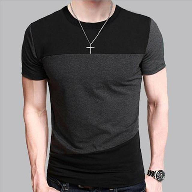 Mens T Shirt Slim Fit Crew Neck
