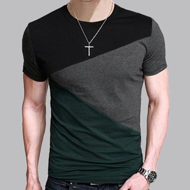 Mens T Shirt Slim Fit Crew Neck