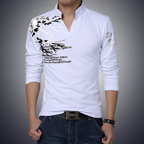 Slim Fit Long Sleeve  V-Neck