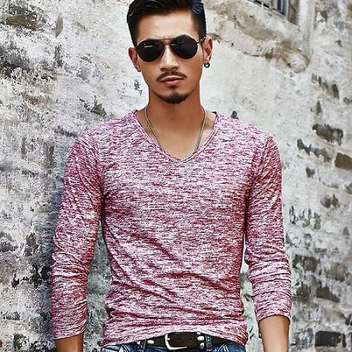V-Neck Slim Fit Long Sleeve