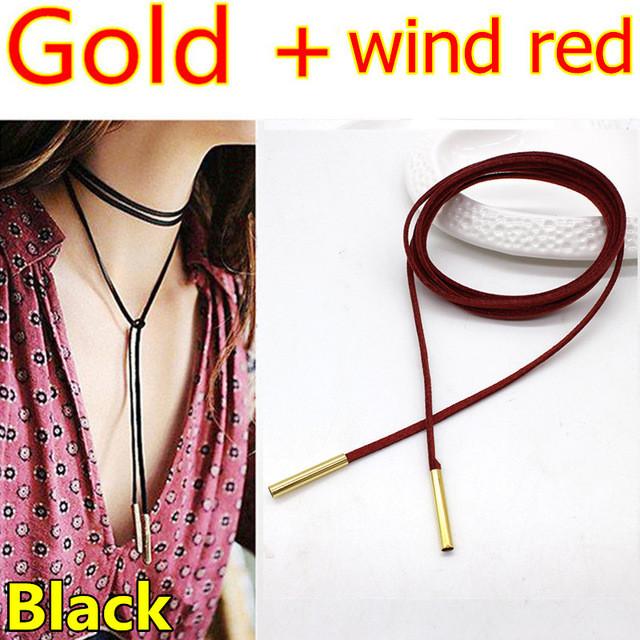 Rope style choker necklace