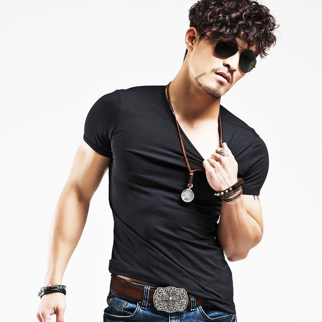 cotton v neck short sleeve t shirt