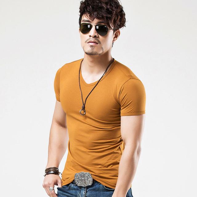 cotton v neck short sleeve t shirt