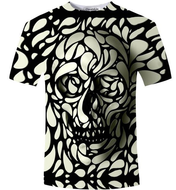 Skull Print Mens T-Shirt