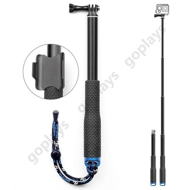 Go Pro Accessories 37'' Extendable Handheld POV Pole Telescopic Monopod Stick w/ Wifi Remote Holder Clip for GoPro Hero 5 4 3+ 3
