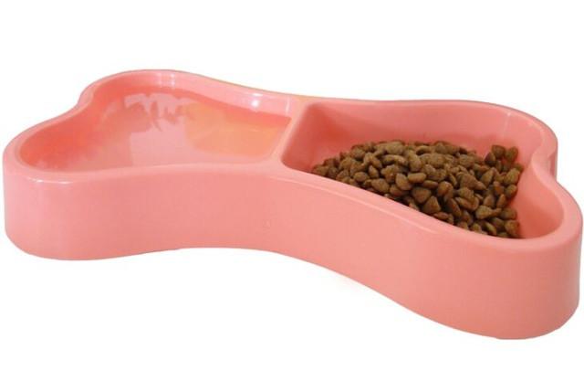 Plastic Small double pet feeding bowl