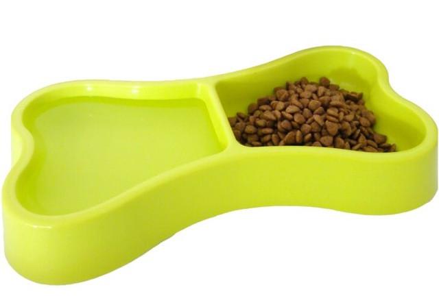 Plastic Small double pet feeding bowl
