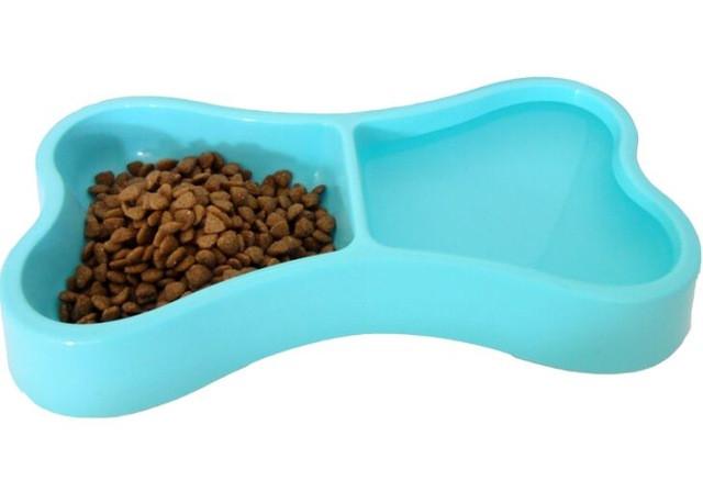 Plastic Small double pet feeding bowl