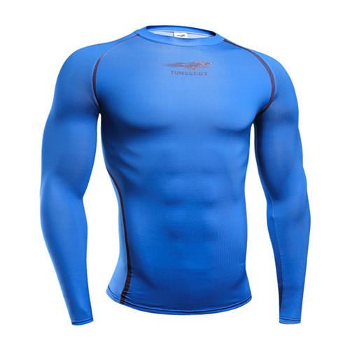 Fitness T shirt Men Compression shirts long sleeve