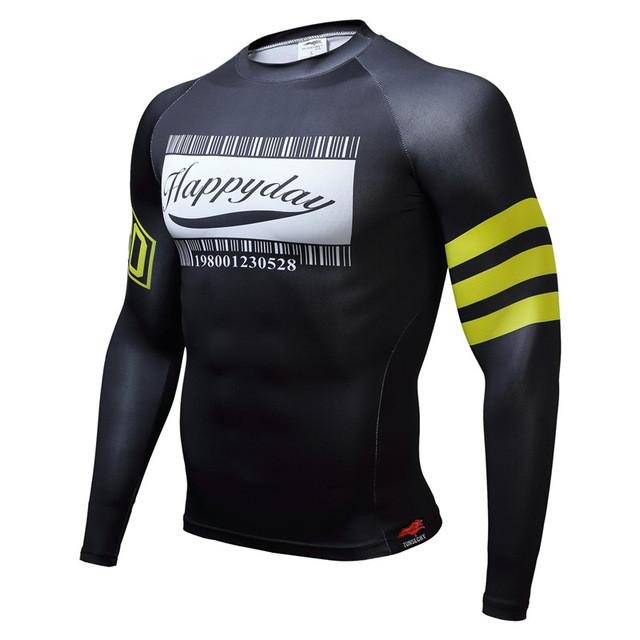 Fitness T shirt Men Compression shirts long sleeve