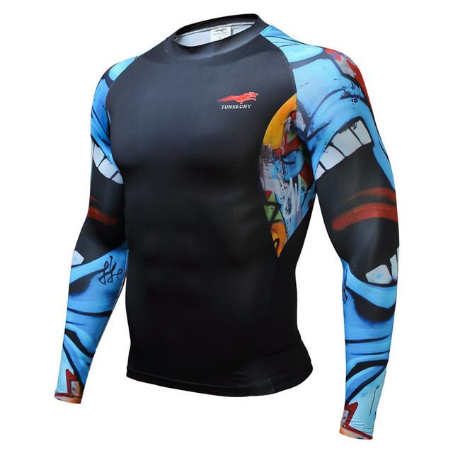 Fitness T shirt Men Compression shirts long sleeve