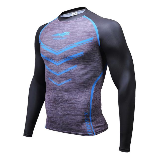 Fitness T shirt Men Compression shirts long sleeve
