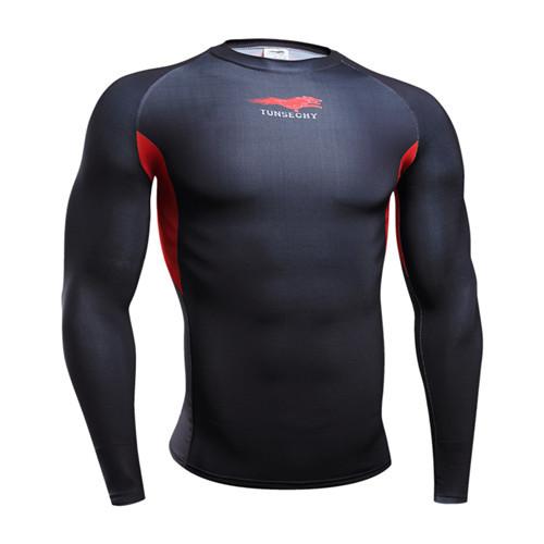 Fitness T shirt Men Compression shirts long sleeve