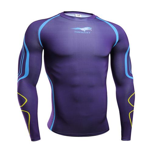 Fitness T shirt Men Compression shirts long sleeve