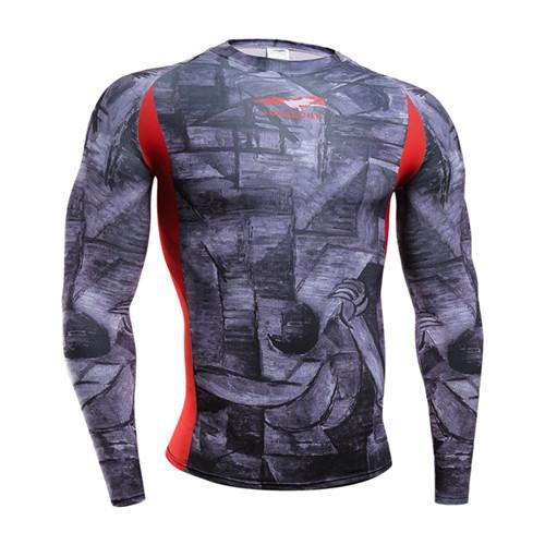 Fitness T shirt Men Compression shirts long sleeve