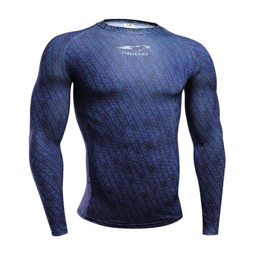 Fitness T shirt Men Compression shirts long sleeve
