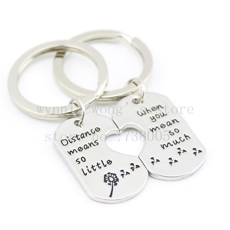2016 Long Distance Relationship Jewelry"Distance means so little when you mean so much"Necklace Dandelion Jewelry His& Her Gifts