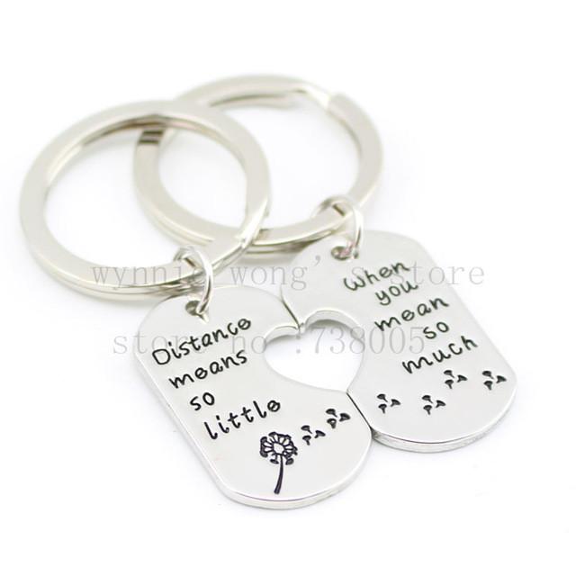 2016 Long Distance Relationship Jewelry"Distance means so little when you mean so much"Necklace Dandelion Jewelry His& Her Gifts