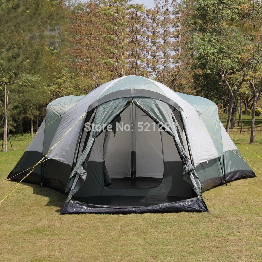 6-12 persons  double layer camping tent,