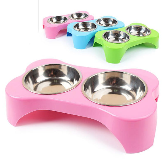 Double water/food bowls