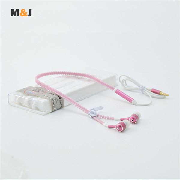 Glowing Earphone Luminous Light Metal Zipper Earbuds Glow In The Dark For Iphone Samsung Xiaomi MP3 With Mic