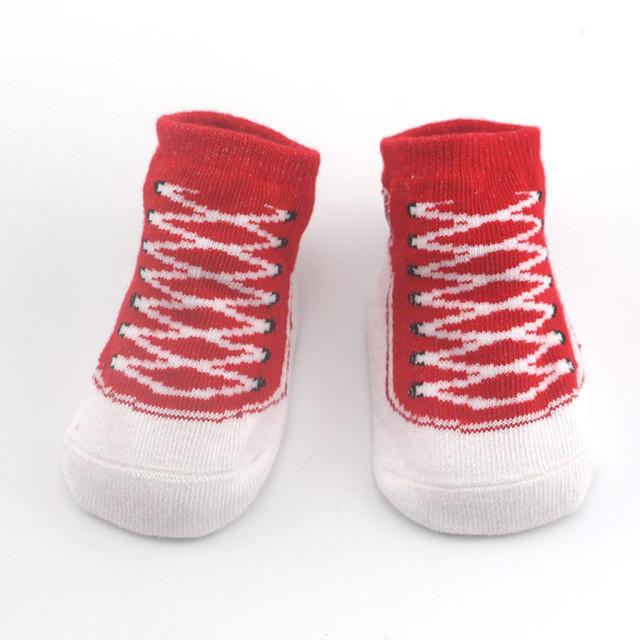 1 Pair Baby Socks with Rubber Sole