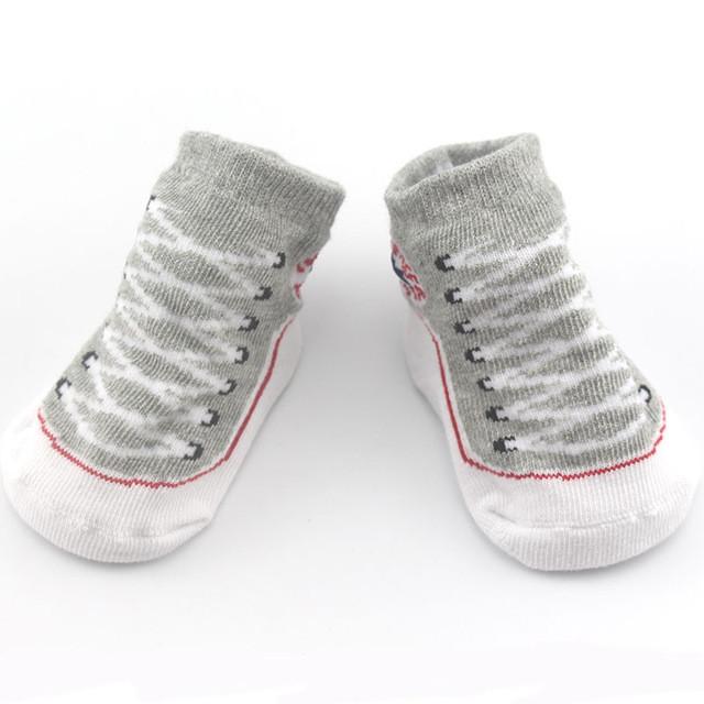 1 Pair Baby Socks with Rubber Sole