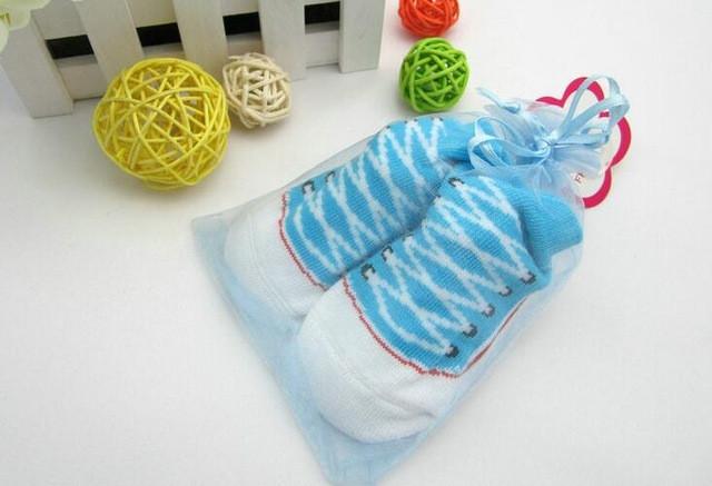 1 Pair Baby Socks with Rubber Sole