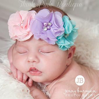 Pearl Rhinestone Ribbon Headband