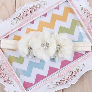 Pearl Rhinestone Ribbon Headband