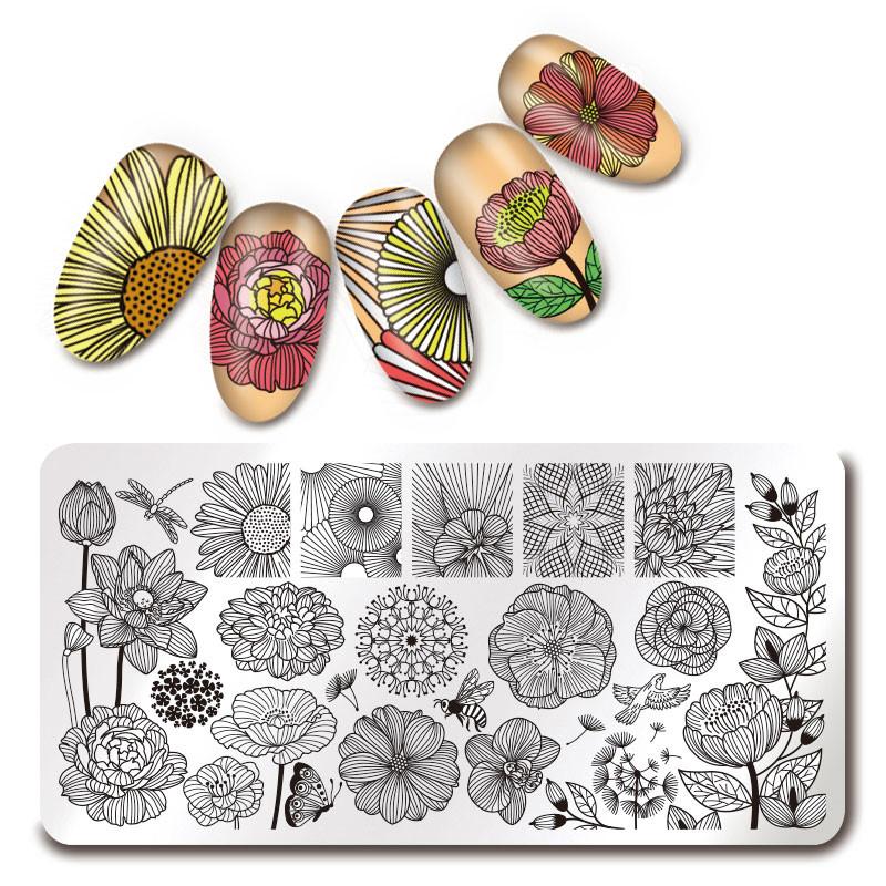 1Pc 12*6cm Flower Pattern Nail Art