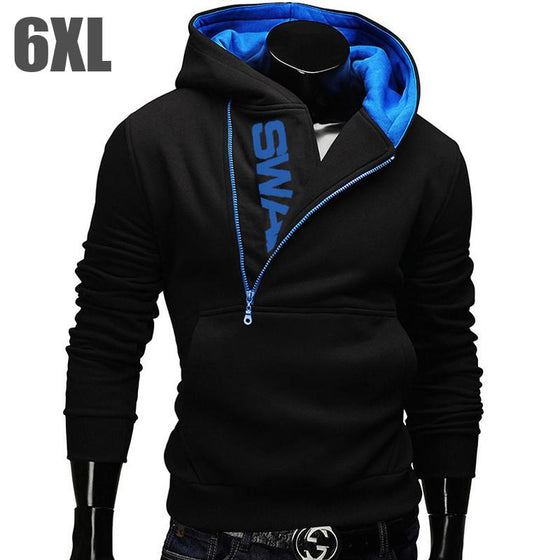 Male Zipper Hooded Jacket