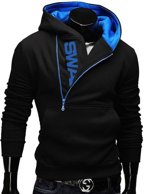 Male Zipper Hooded Jacket