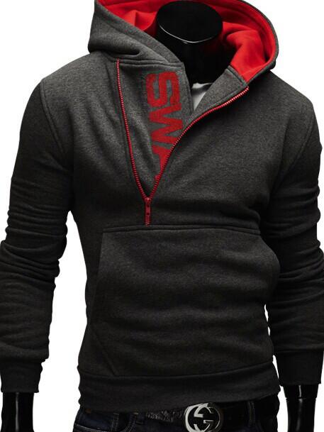 Male Zipper Hooded Jacket