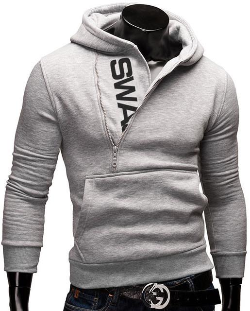 Male Zipper Hooded Jacket