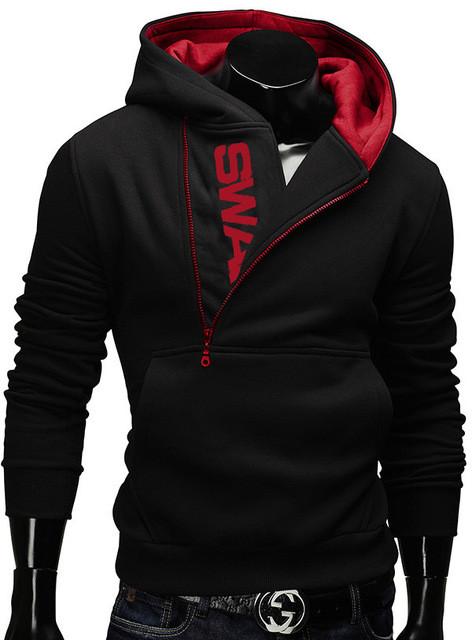 Male Zipper Hooded Jacket