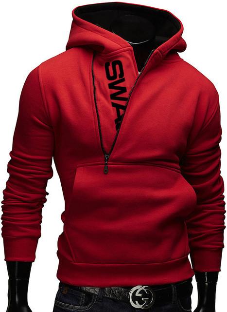 Male Zipper Hooded Jacket