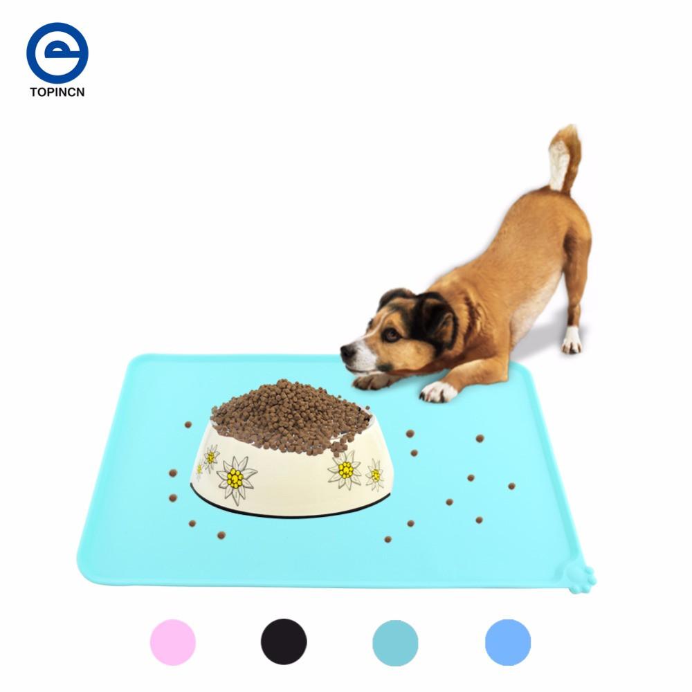 Wipe Clean Pet Supplies Pet Dog Puppy Cat Feeding Mat Pad Cute Silicone Bed Dish Bowl Food Water Feed Placemat 4 Colors