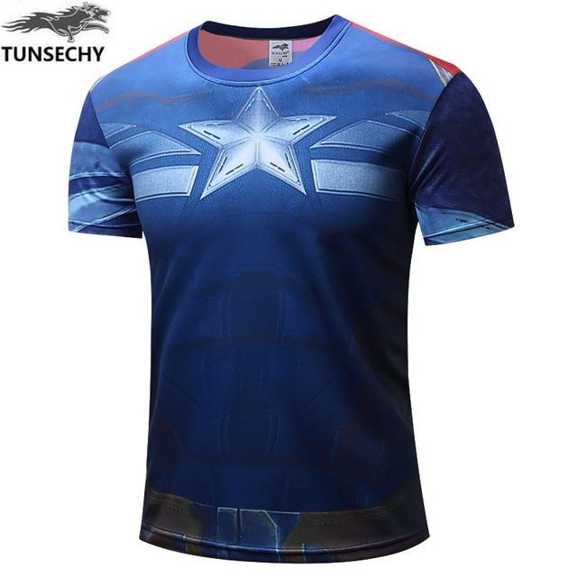 2016 t-shirt Superman/Batman/spider man/captain America /Hulk/Iron Man