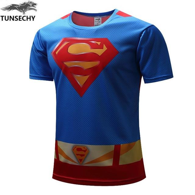 2016 t-shirt Superman/Batman/spider man/captain America /Hulk/Iron Man
