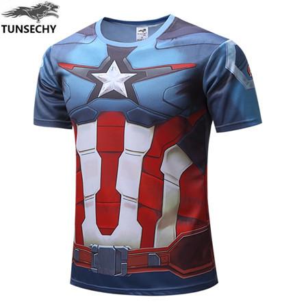 2016 t-shirt Superman/Batman/spider man/captain America /Hulk/Iron Man