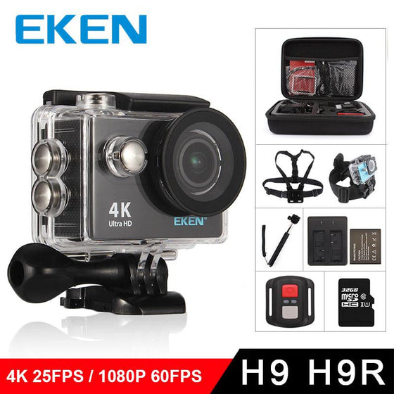 Original eken H9/H9R action camera 4K wifi Ultra HD 1080p/60fps 720P/120FPS pro waterproof mini cam bike video go sports camera
