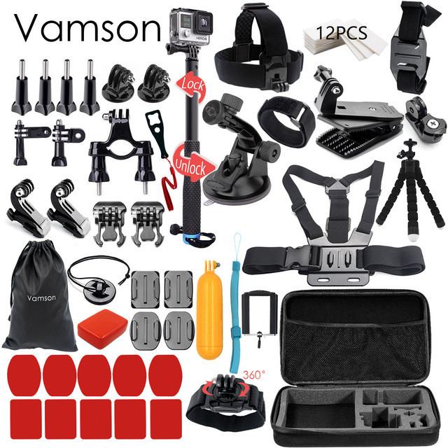 Vamson for Gopro Accessories set for go pro hero 5 4 3 kit mount for SJCAM SJ4000 / xiaomi yi camera / eken h9 tripod VS84