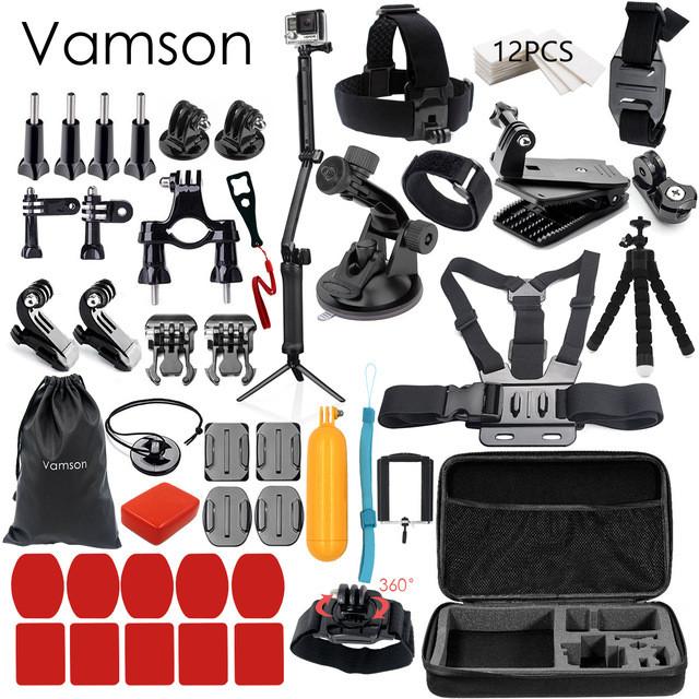 Vamson for Gopro Accessories set for go pro hero 5 4 3 kit mount for SJCAM SJ4000 / xiaomi yi camera / eken h9 tripod VS84