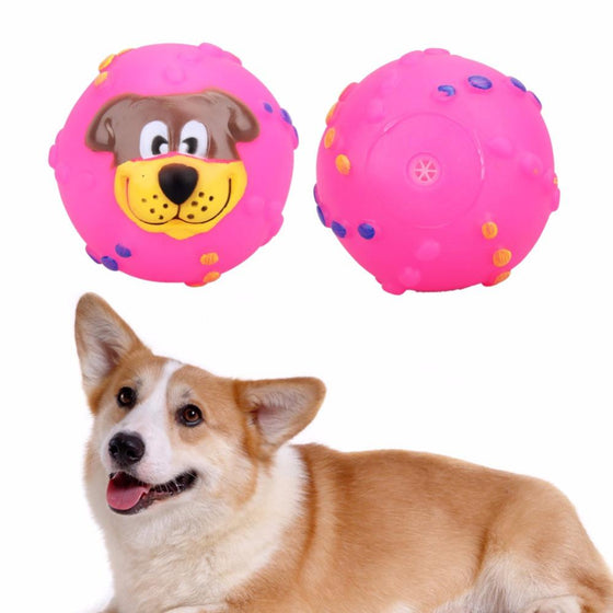 Soft Rubber Dog Face Chew Toys