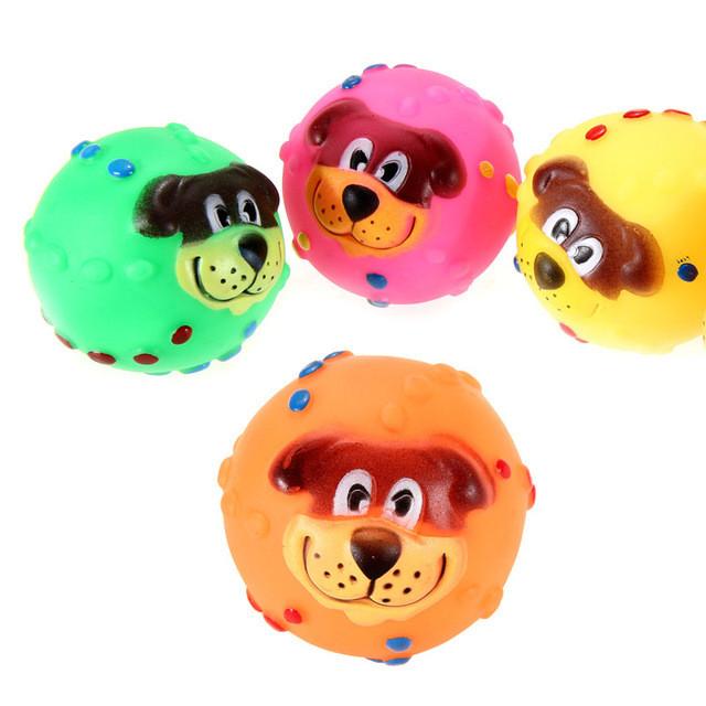 Soft Rubber Dog Face Chew Toys