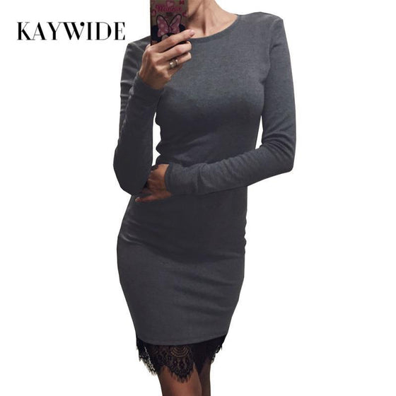 KAYWIDE Lace Patchwork Women's Dress